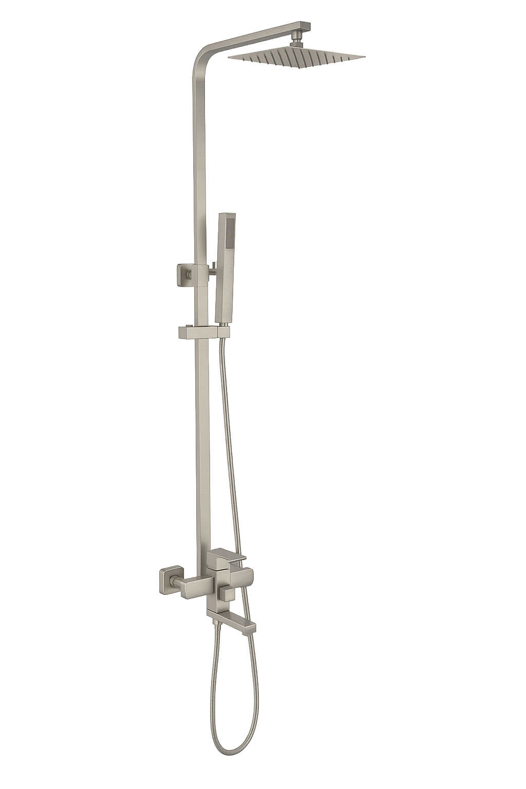 YC-8002 Contemporary Shower Set – Rain Shower Head with Handheld Sprayer and Mixer Valve