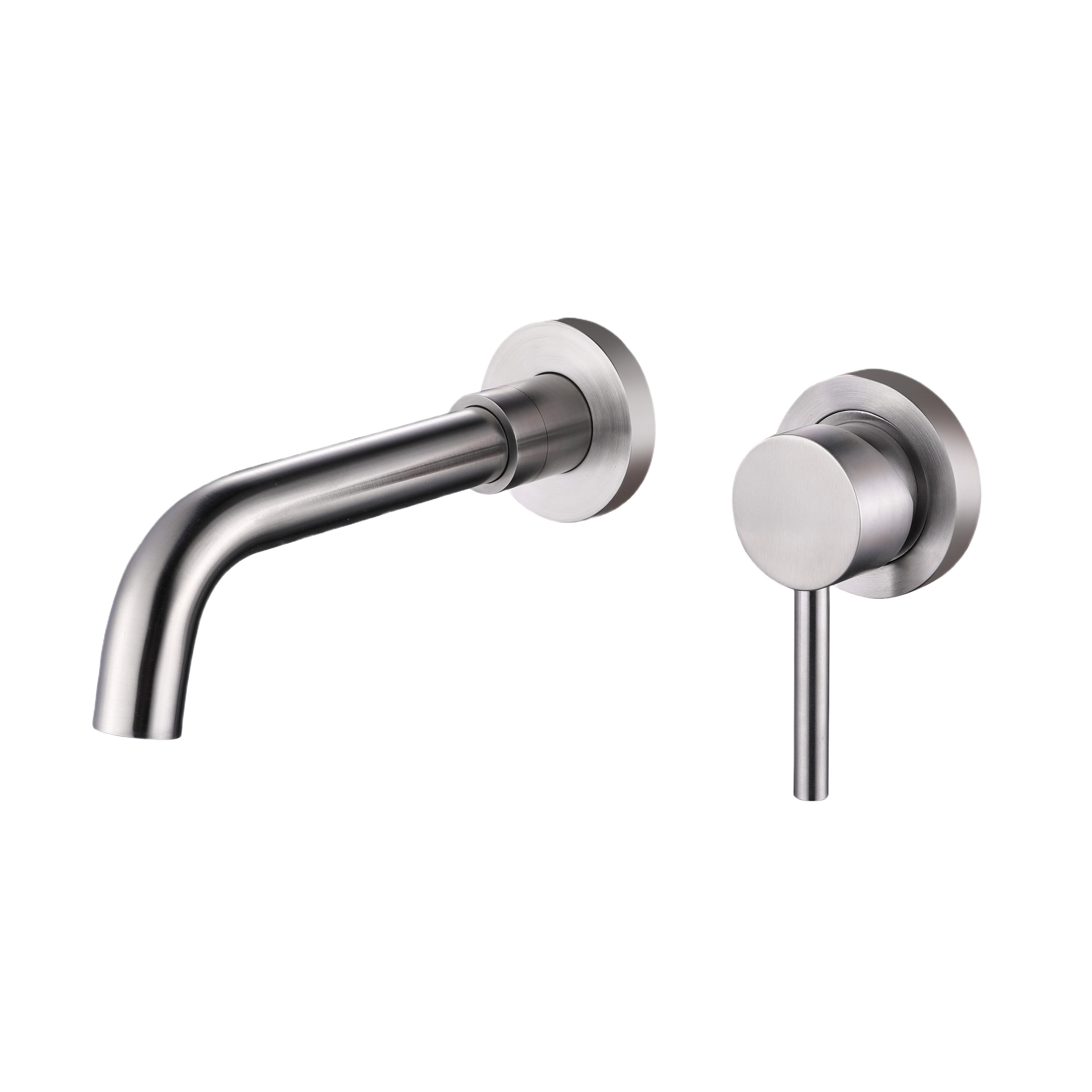 SOFIA SERIES – WALL MOUNTED BATHROOM FAUCET WITH ANGLED SPOUT AND MINIMALIST SINGLE LEVER
