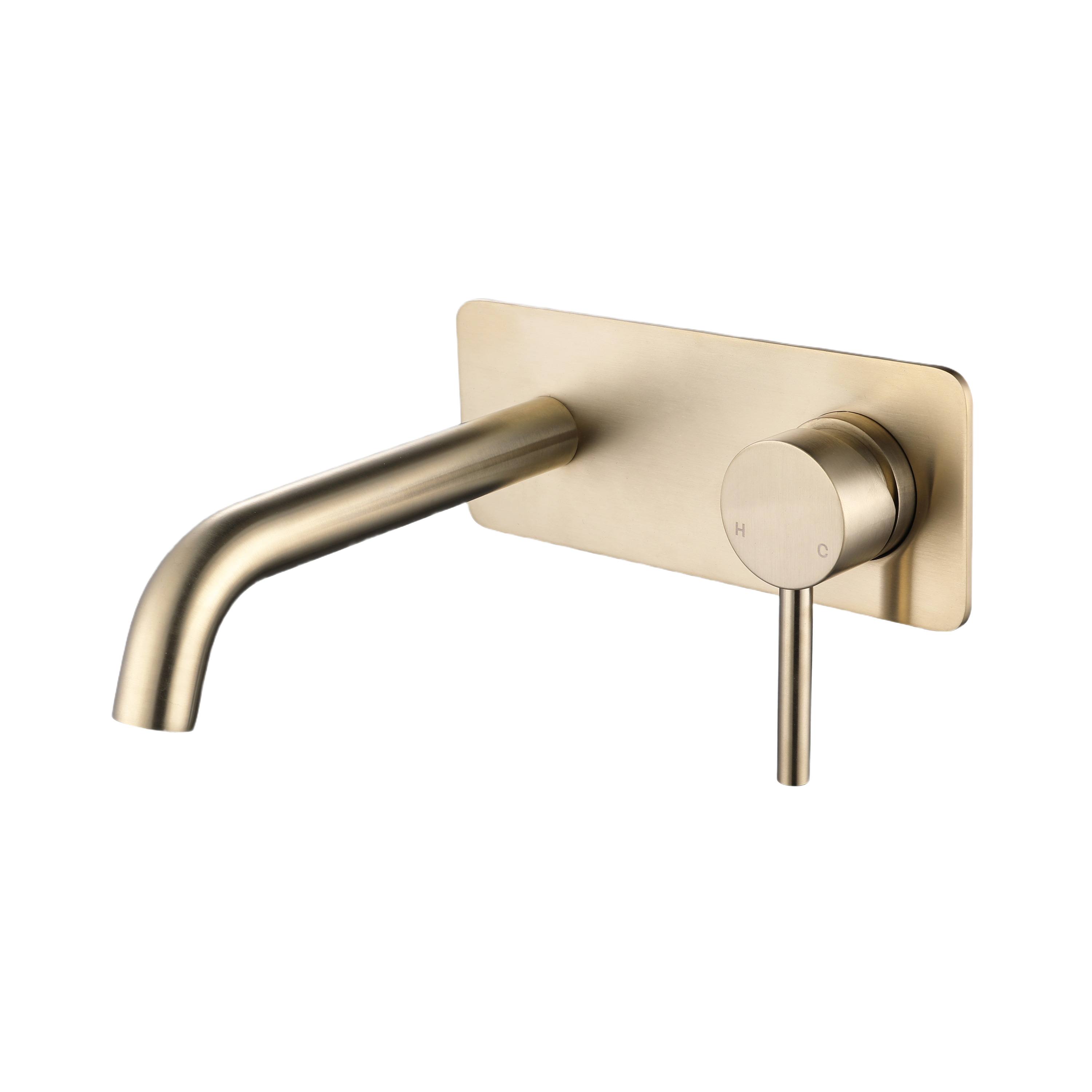 GIADA SERIES – WALL MOUNT BATHROOM FAUCET, A RESTRAINED HORIZONTAL FORM DESIGNED FOR BOTH BASIN AND TUB USE.