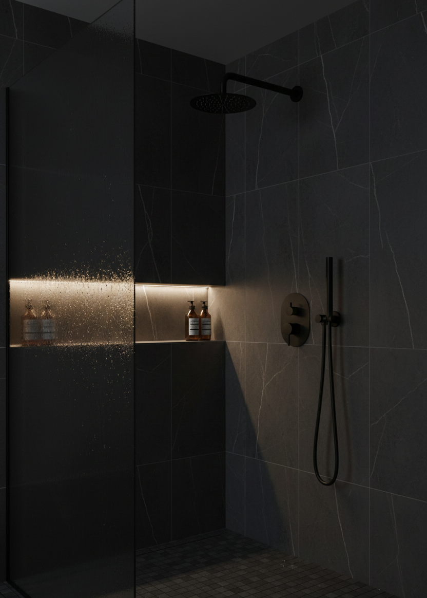 YC-81114 Contemporary Shower Set – Rain Shower Head with Handheld Sprayer and Mixer Valve