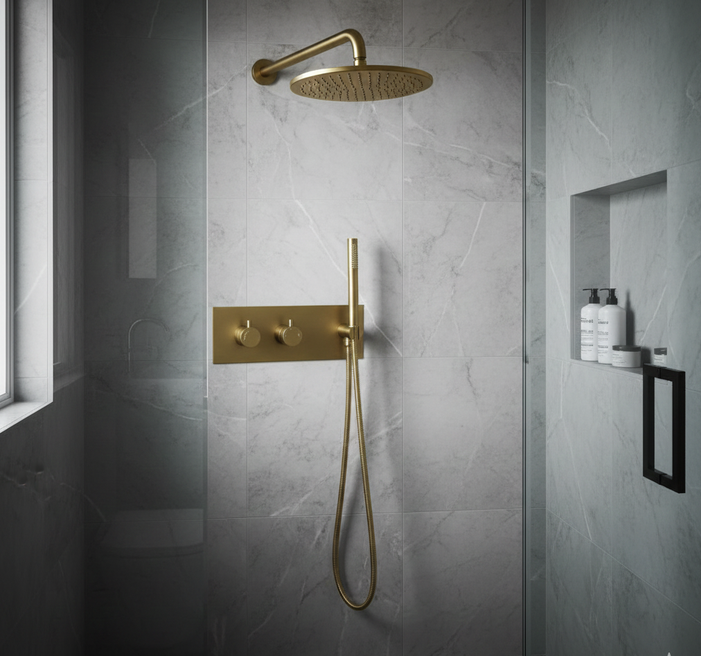 YC-8071 – Rain Shower Head with Handheld Sprayer and Mixer Valve