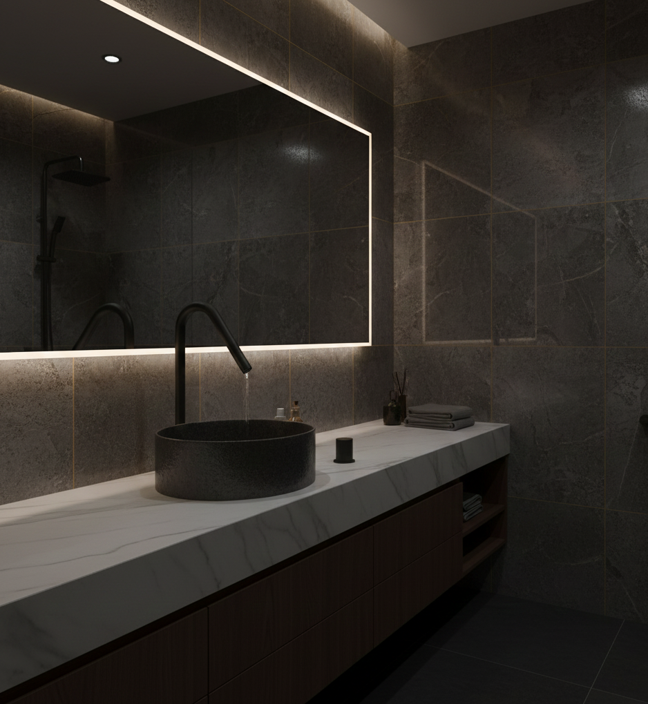 YC-SH80732-2 Premium Bathroom Faucet – Minimalist Two-Hole Vanity Tap with Separate Handle