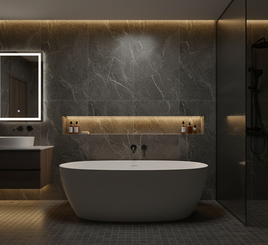 ISABELLA SERIES – WALL MOUNTED BATHROOM FAUCET WITH EXTENDED SPOUT AND SMOOTH CONTROL