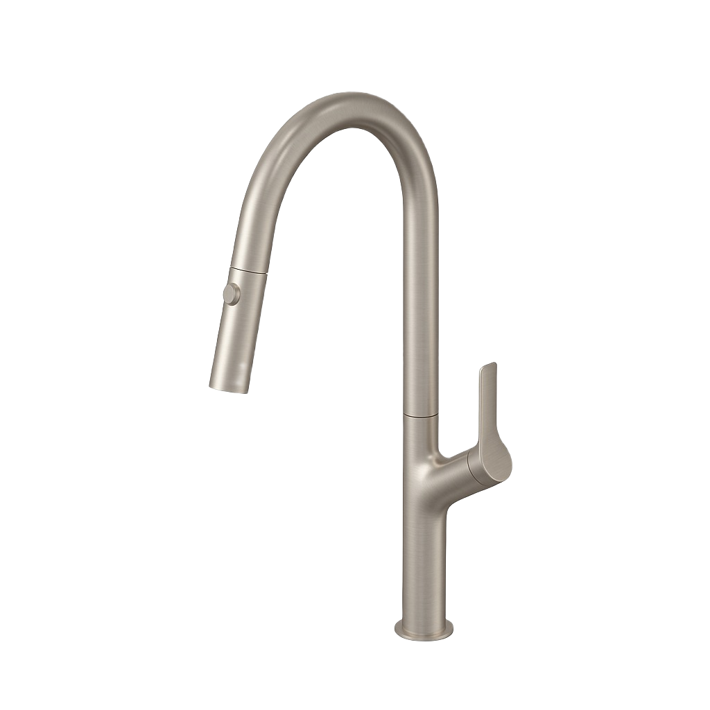 CAMILLA SERIES – KITCHEN FAUCET, A FLUID PULL DOWN DESIGNED FOR EFFORTLESS USE.