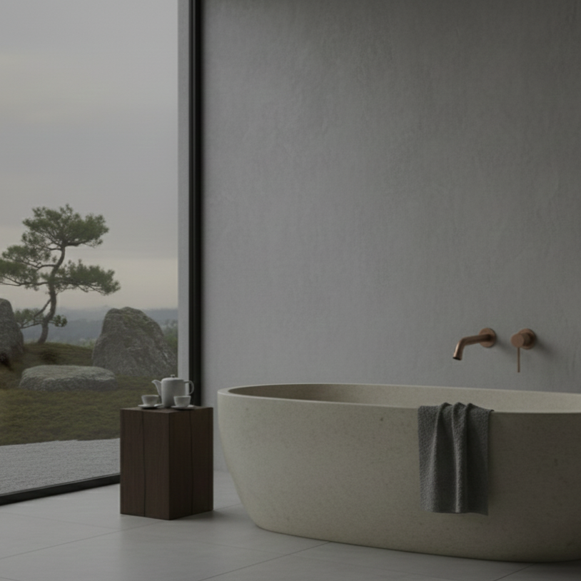 SERENA SERIES – WALL MOUNTED BATHROOM FAUCET WITH CURVED SPOUT AND SINGLE LEVER CONTROL