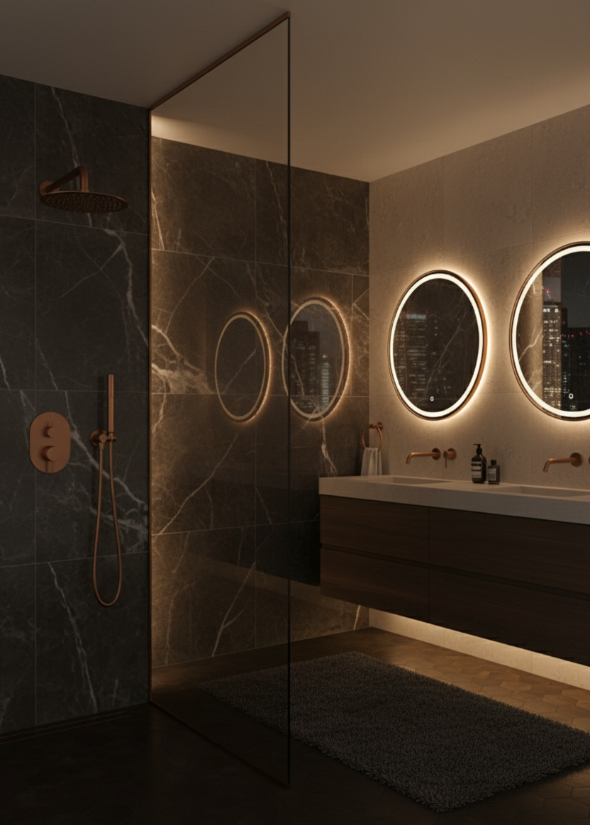 YC-81114 Contemporary Shower Set – Rain Shower Head with Handheld Sprayer and Mixer Valve