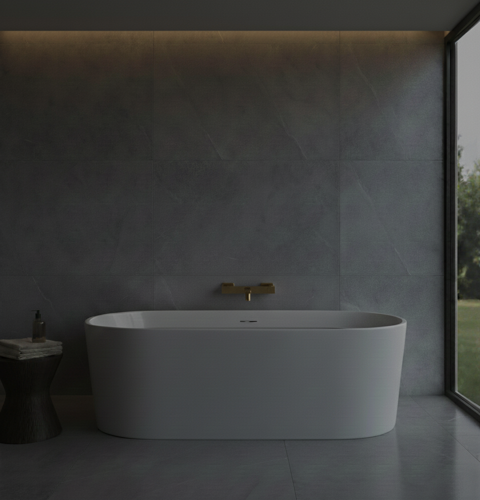 FRANCESCA SERIES – WALL MOUNTED TUB FILLER WITH BOLD LINEAR FORM, CRAFTED FOR A STRIKING CONTEMPORARY BATH