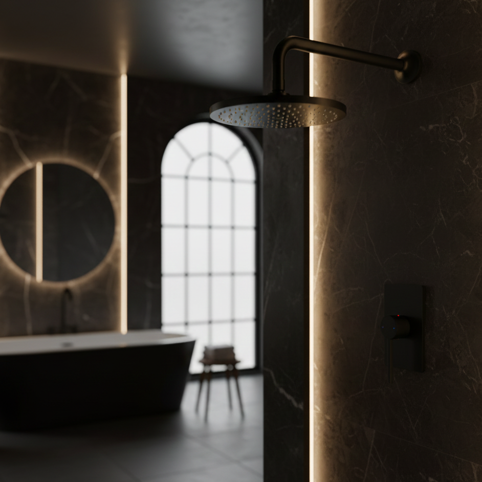 YC-RT7706 Luxury Shower Set – Contemporary Wall-Mounted Shower with Mixer Valve