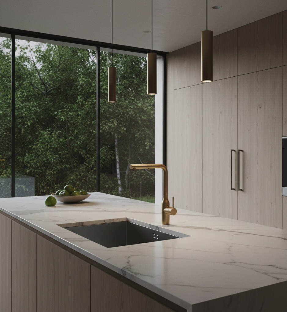 CAMILLA SERIES – KITCHEN FAUCET, A REFINED PULL DOWN DESIGN WITH A SLEEK, MODERN PROFILE.