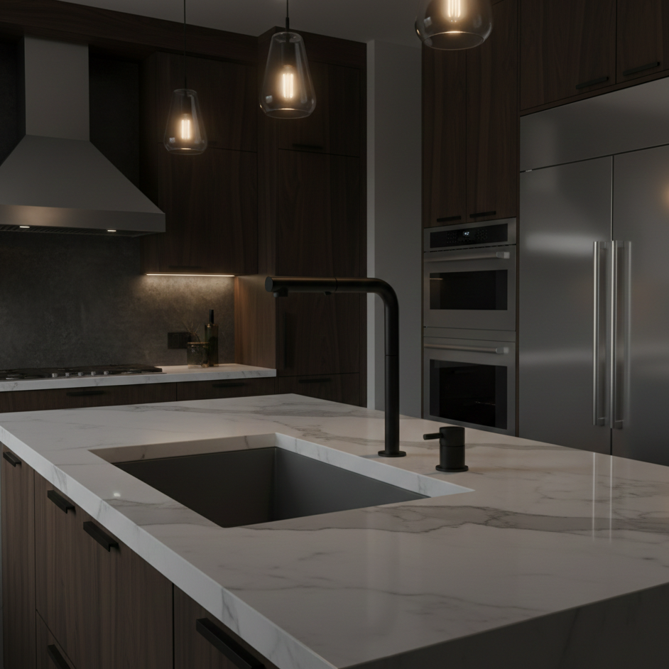 CAMILLA SERIES – KITCHEN FAUCET, A PULL DOWN DESIGN WITH A SEPARATE VALVE FOR A CLEAN LOOK.