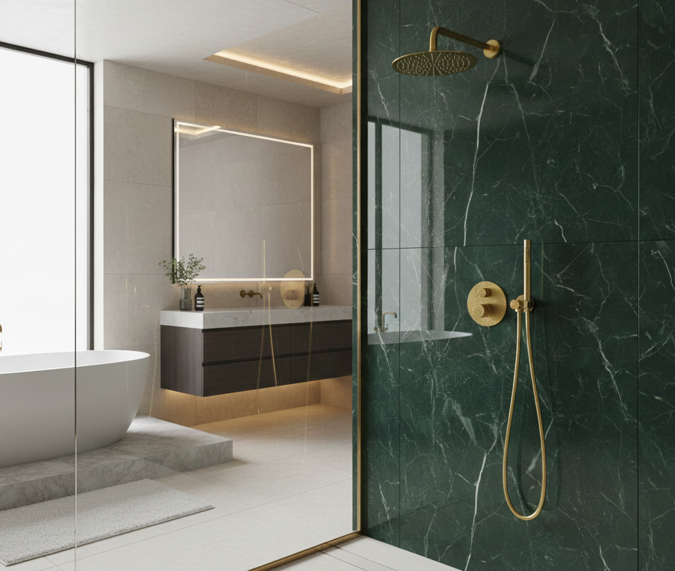 YC-SH8064-2 – Elegant Shower System with Rainfall and Hand Shower