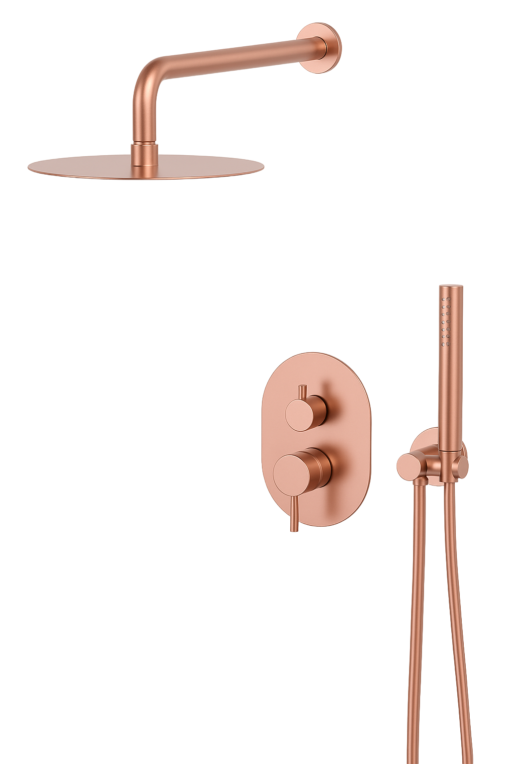 YC-81114 Contemporary Shower Set – Rain Shower Head with Handheld Sprayer and Mixer Valve