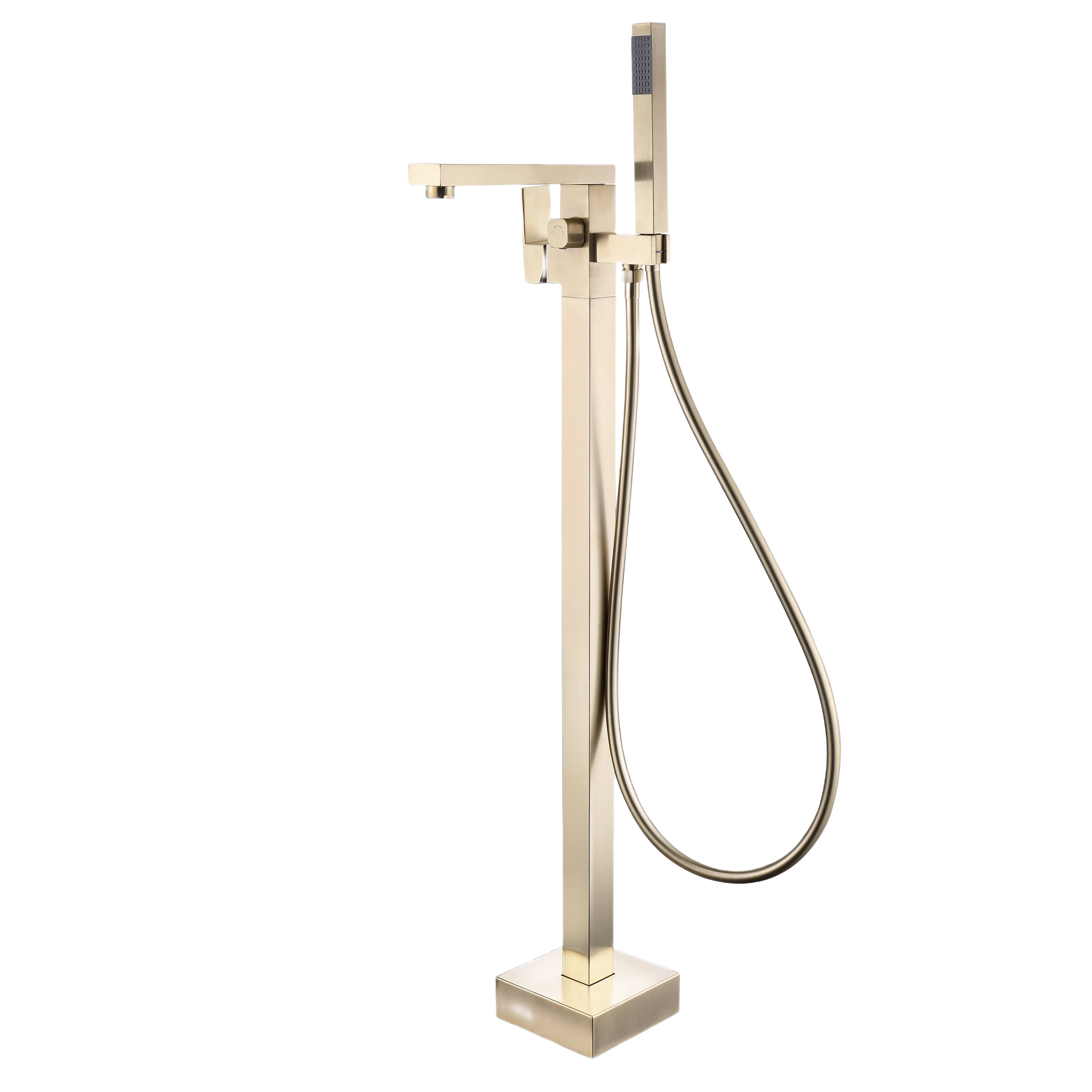 FRANCESCA SERIES – FREESTANDING TUB FILLER WITH HAND SPRAYER AND SHARP ARCHITECTURAL FORM