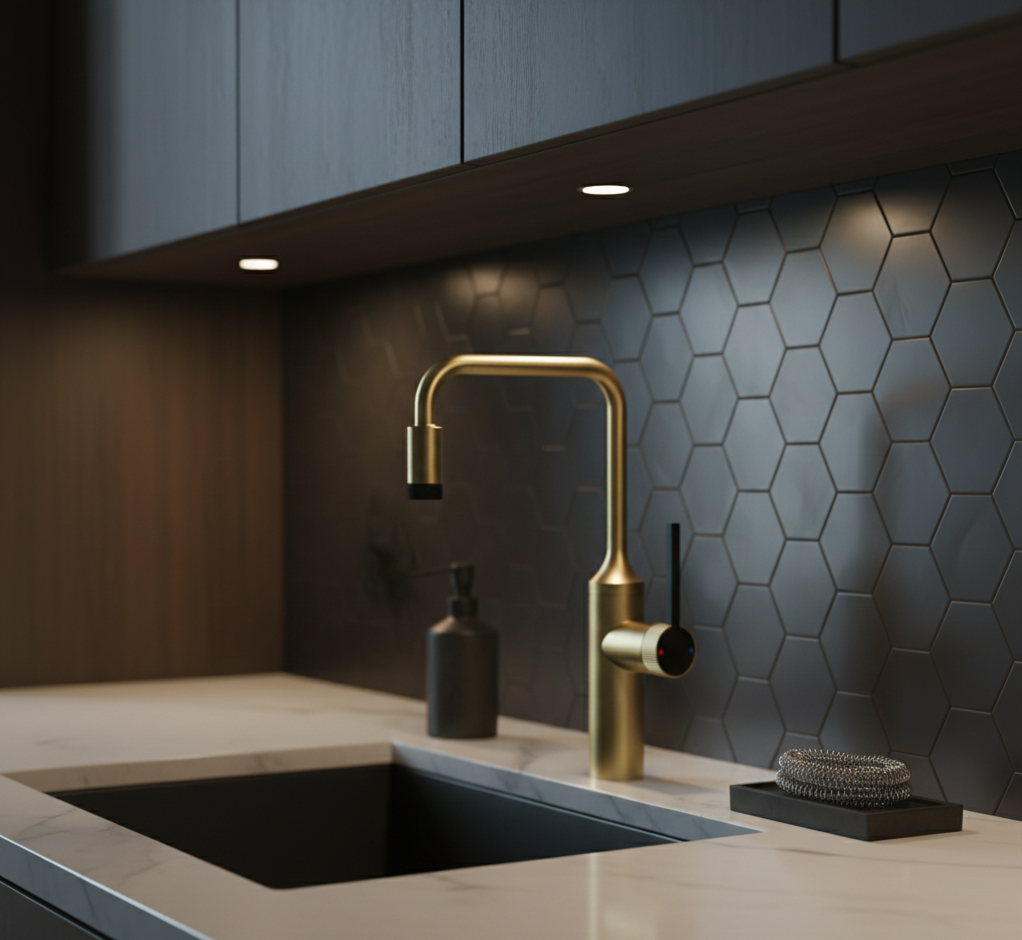 VALENTINA SERIES – KITCHEN FAUCET, A BOLD FIXED SPOUT DESIGN WITH A CLEAN, CONTEMPORARY EDGE.