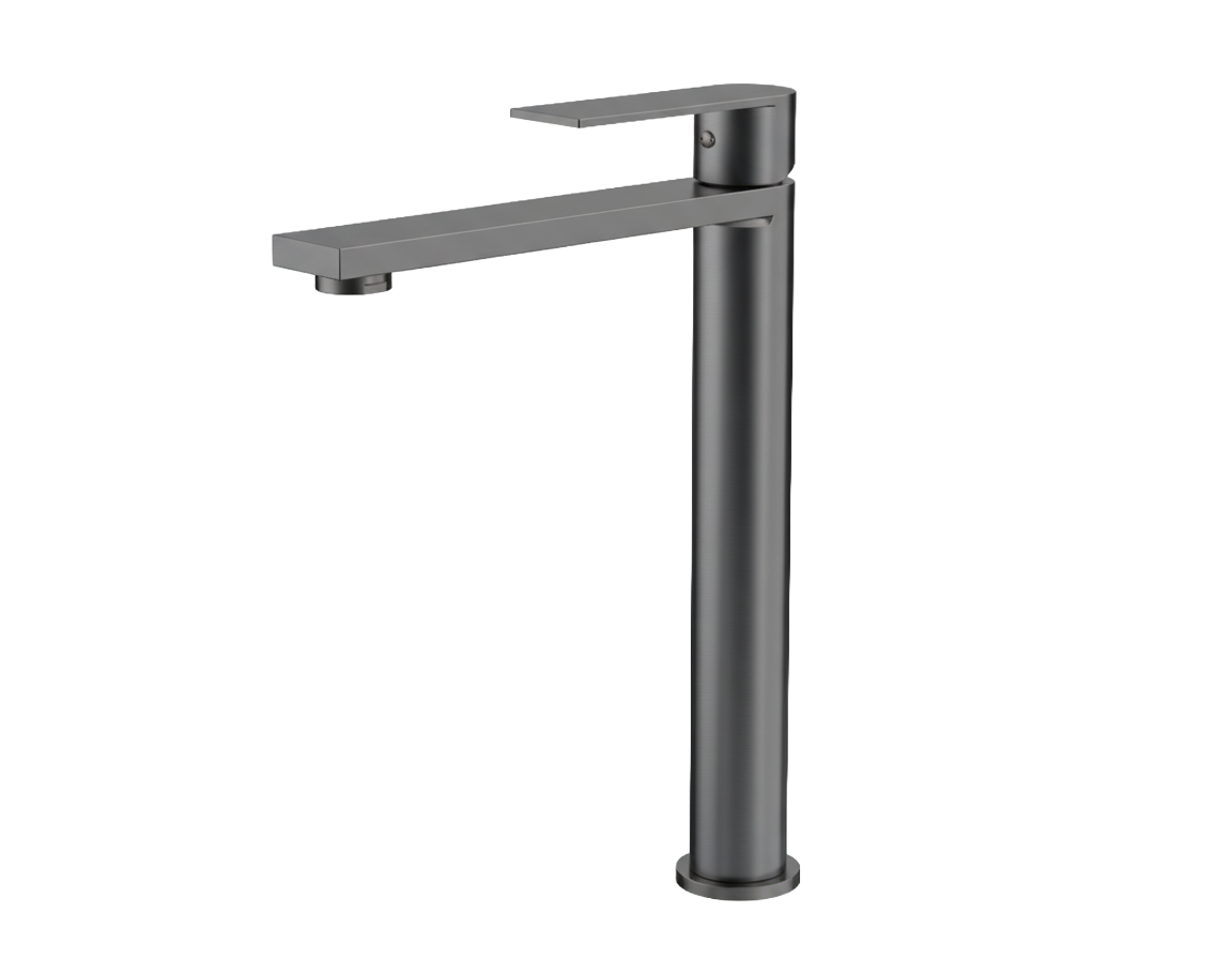 SOFIA SERIES – TALL BATHROOM FAUCET WITH FLAT SPOUT AND CLEAN ARCHITECTURAL LINES