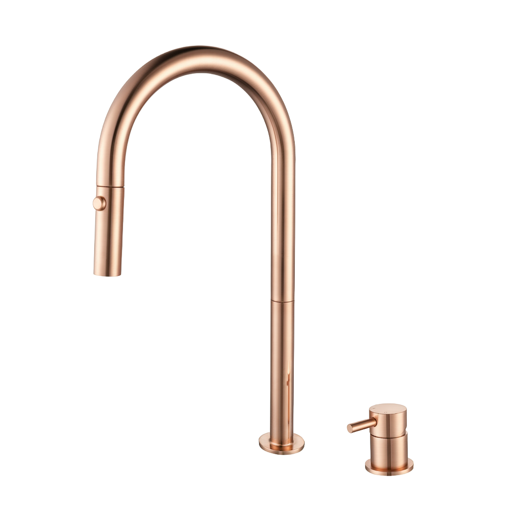 CAMILLA SERIES – KITCHEN FAUCET, A SLEEK PULL DOWN FORM WITH A SEPARATE VALVE.
