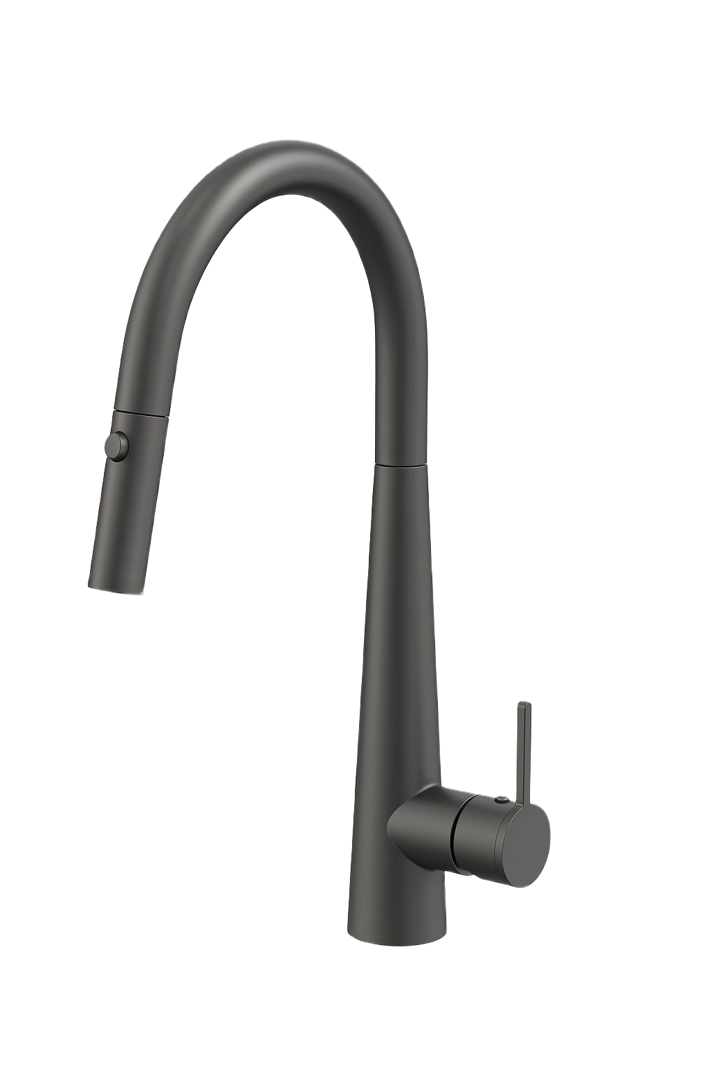 CATERINA SERIES – KITCHEN FAUCET, A REFINED PULL DOWN DESIGN WITH A TWO TONE HANDLE.