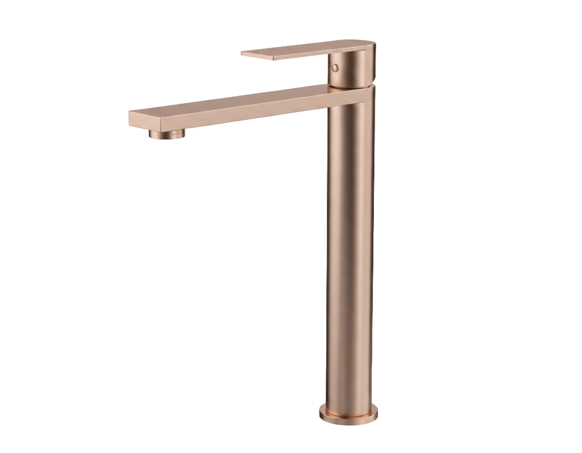 SOFIA SERIES – TALL BATHROOM FAUCET WITH FLAT SPOUT AND CLEAN ARCHITECTURAL LINES