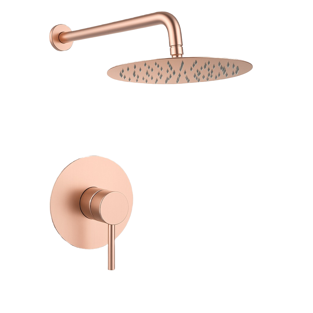 GIADA SERIES – SHOWER HEAD AND MIXER SET, A PARED BACK COMPOSITION CENTERED ON PURE WATER FLOW.