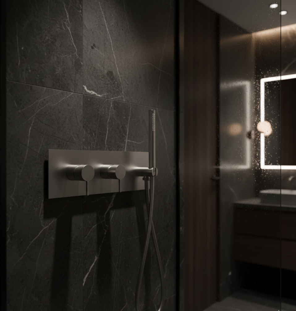 YC-BO81103 Modern Freestanding Tub Filler – Floor-Mount Bathtub Faucet with Hand Shower