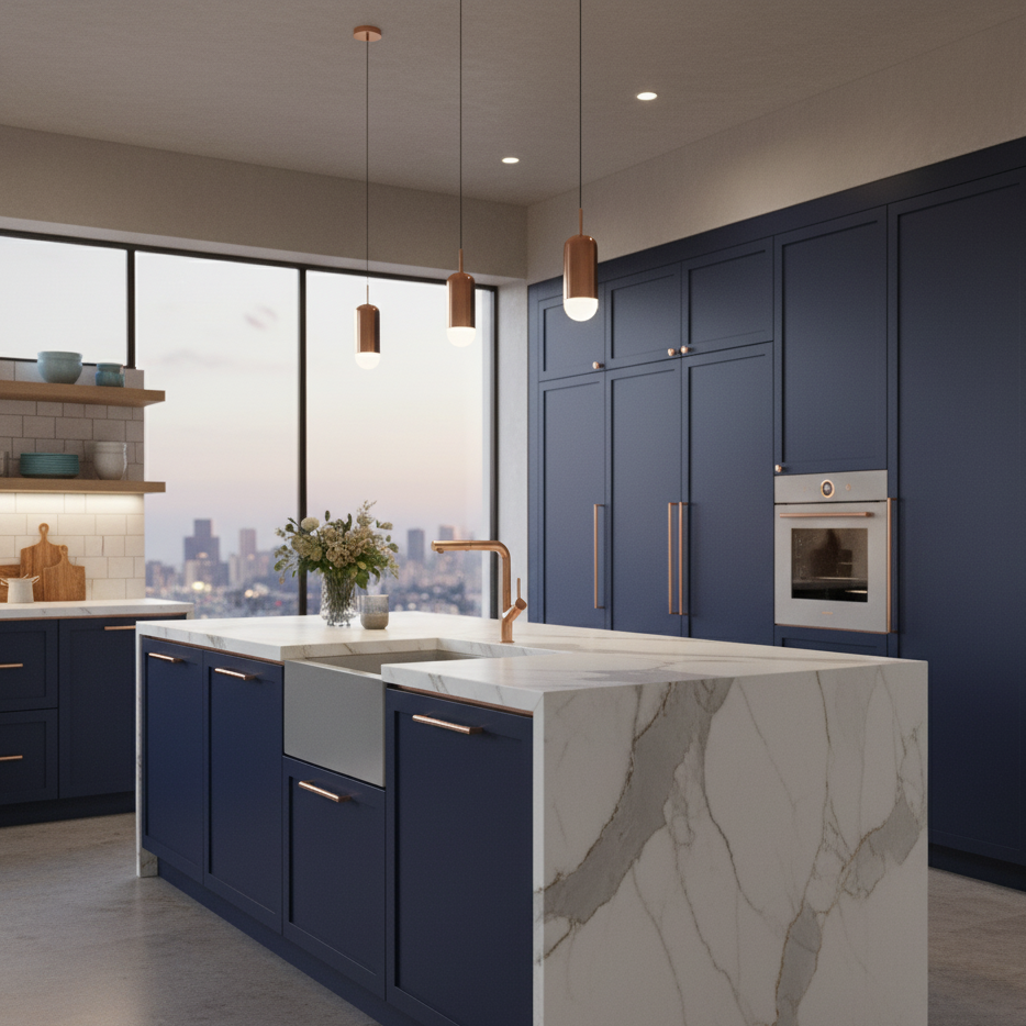 LUNA SERIES – KITCHEN FAUCET WITH PULL DOWN SPRAYER, SLEEK SILHOUETTE AND FLUID MODERN DESIGN.