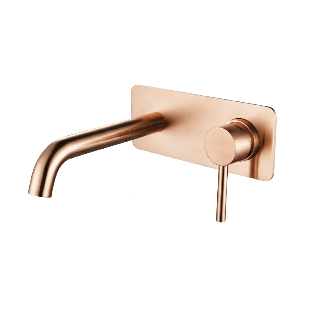 GIADA SERIES – WALL MOUNT BATHROOM FAUCET, A RESTRAINED HORIZONTAL FORM DESIGNED FOR BOTH BASIN AND TUB USE.