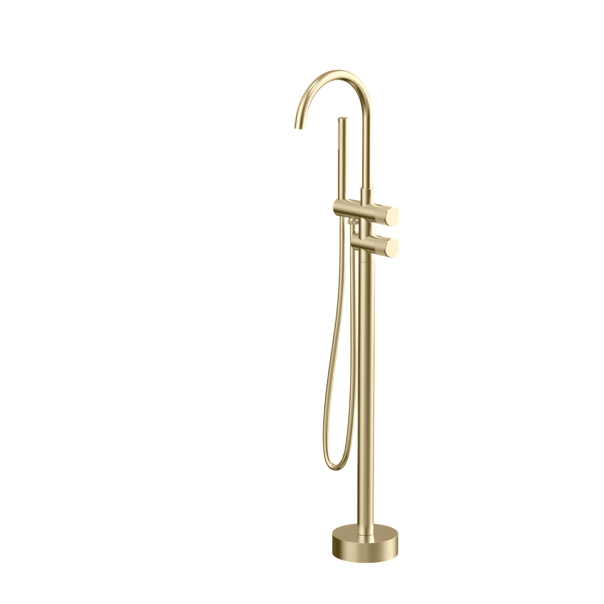 ALESSIA SERIES – FLOOR MOUNT TUB FILLER, A SCULPTURAL FREESTANDING STATEMENT FOR THE BATH.