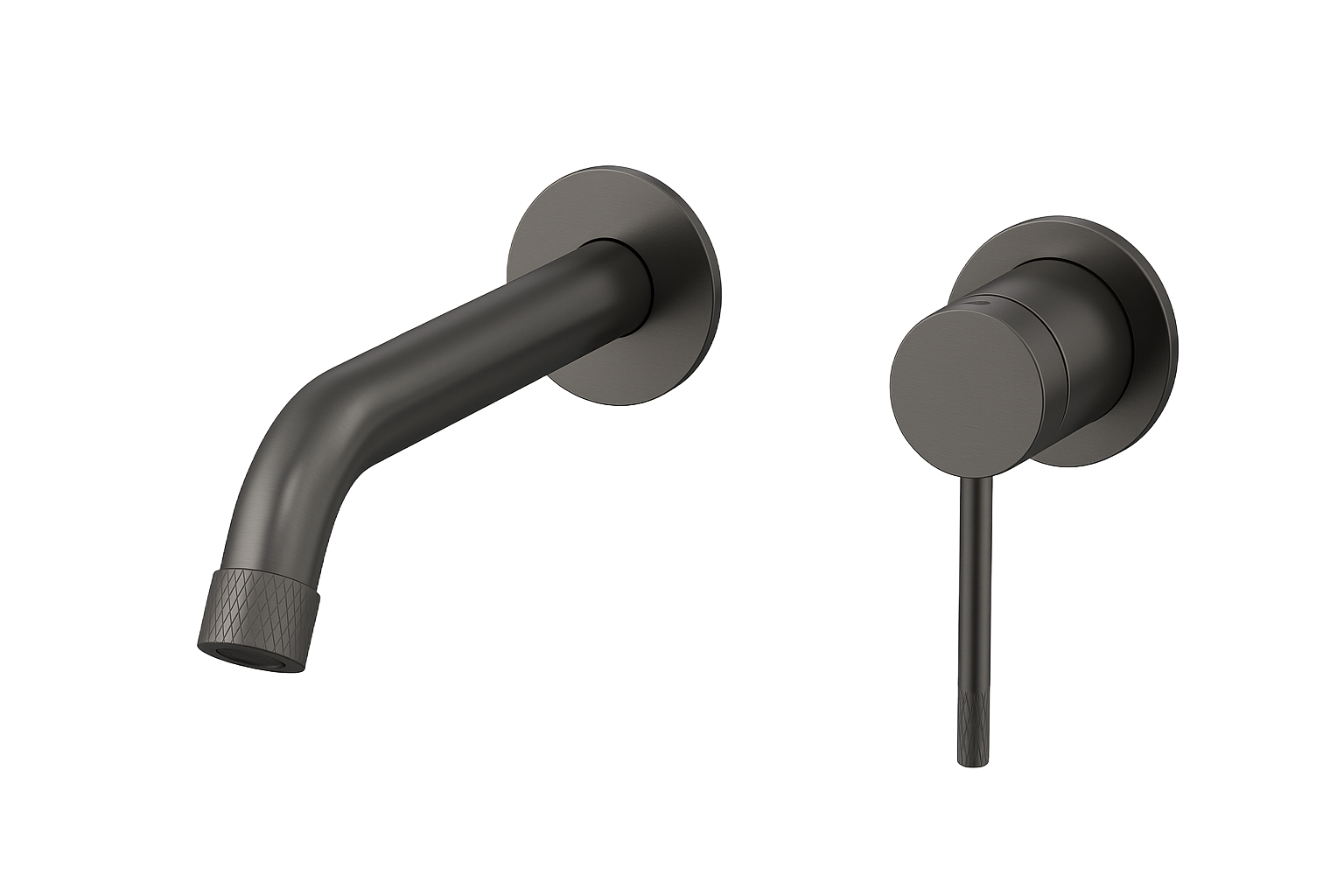 SERENA SERIES – WALL MOUNTED BATHROOM FAUCET WITH CURVED SPOUT AND SINGLE LEVER CONTROL