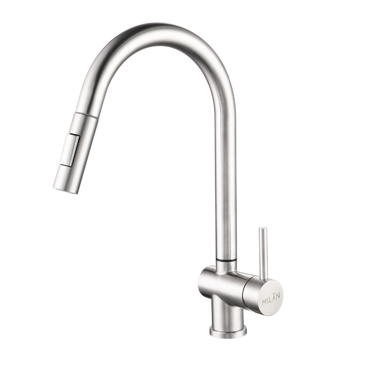 CAMILLA SERIES – KITCHEN FAUCET, A PURPOSEFUL PULL DOWN DEFINED BY CLEAN GEOMETRY.