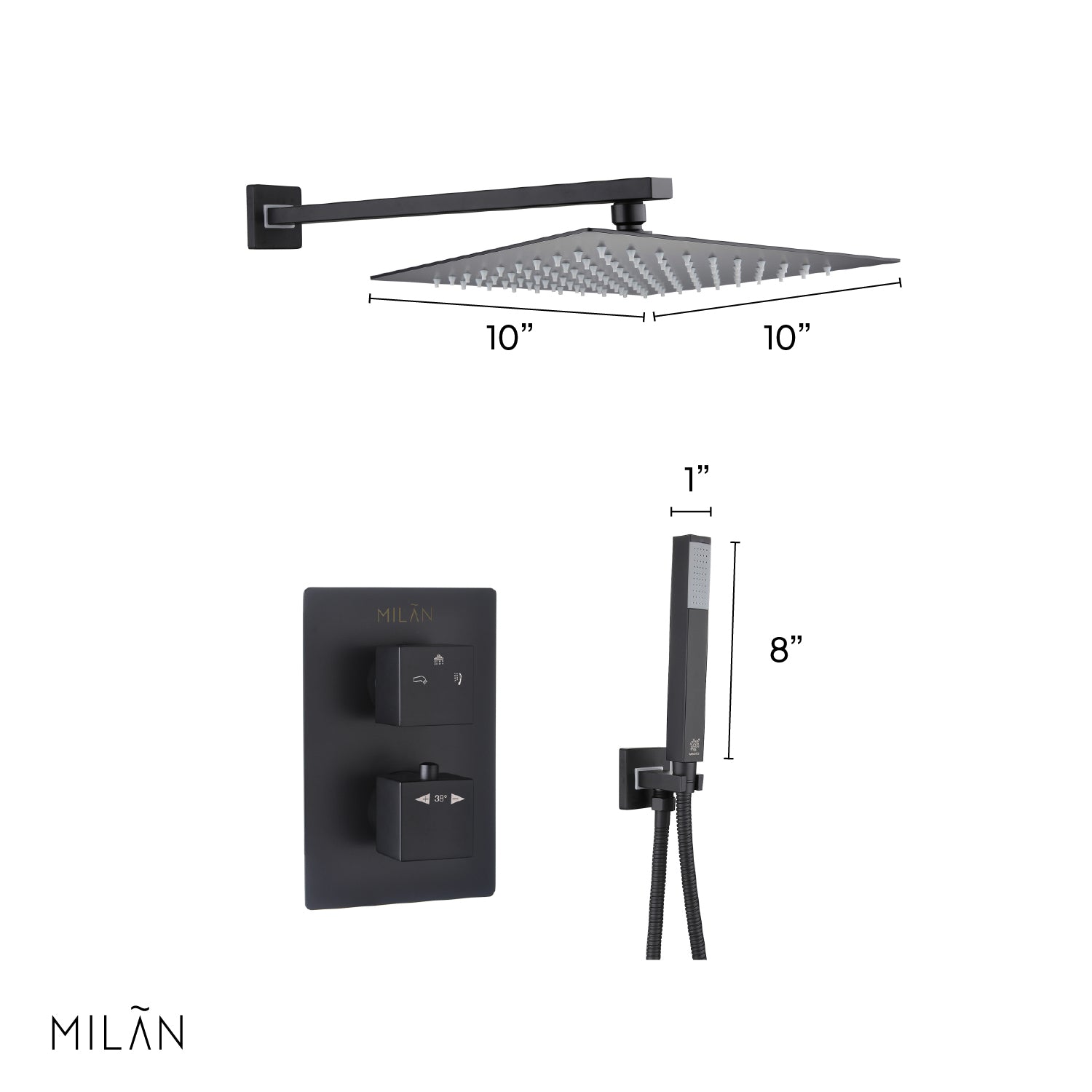 Helena - Brush Thermostatic Shower System