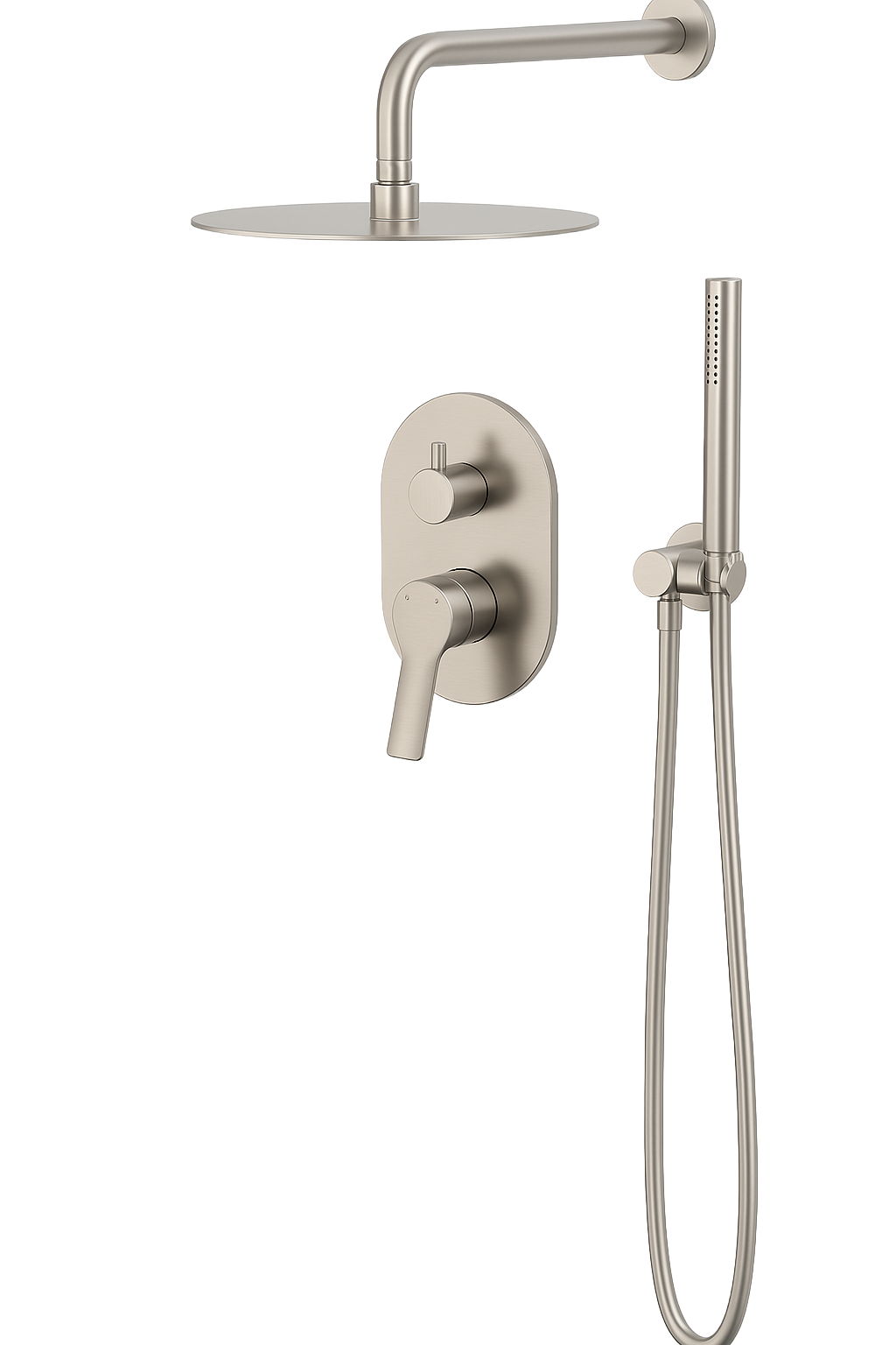 GIULIA SERIES – SHOWER HEAD AND HAND SPRAYER SET, A REFINED RAINFALL DESIGN FOR A CALM SHOWER EXPERIENCE.