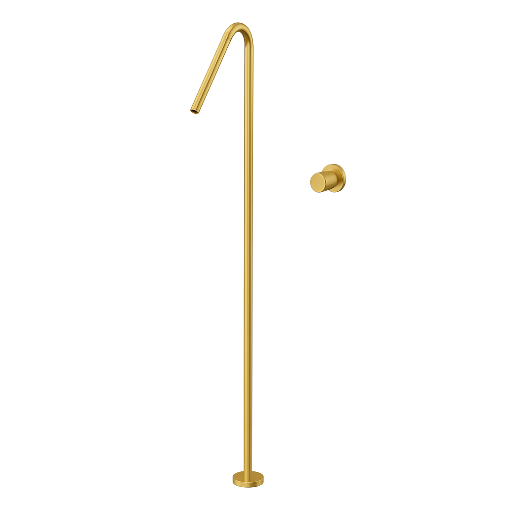 GIADA SERIES – FREESTANDING TUB FILLER WITH SLIM PROFILE AND CLEAN SCULPTURAL DESIGN