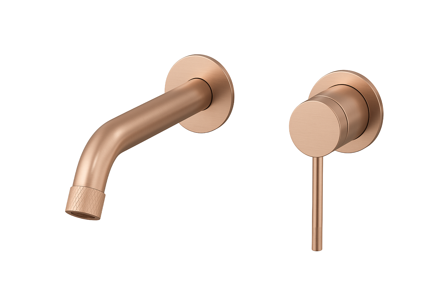 SERENA SERIES – WALL MOUNTED BATHROOM FAUCET WITH CURVED SPOUT AND SINGLE LEVER CONTROL
