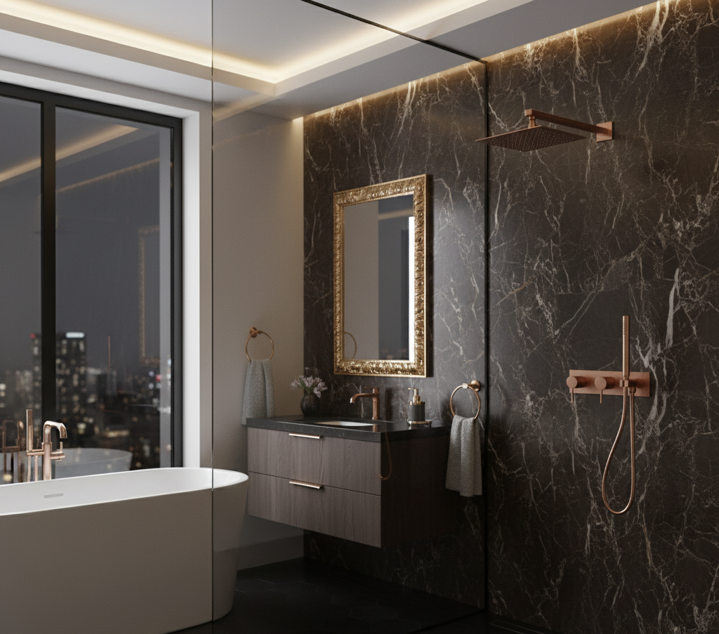 YC-81103 Elegant Shower System – Modern Wall-Mounted Rain Shower