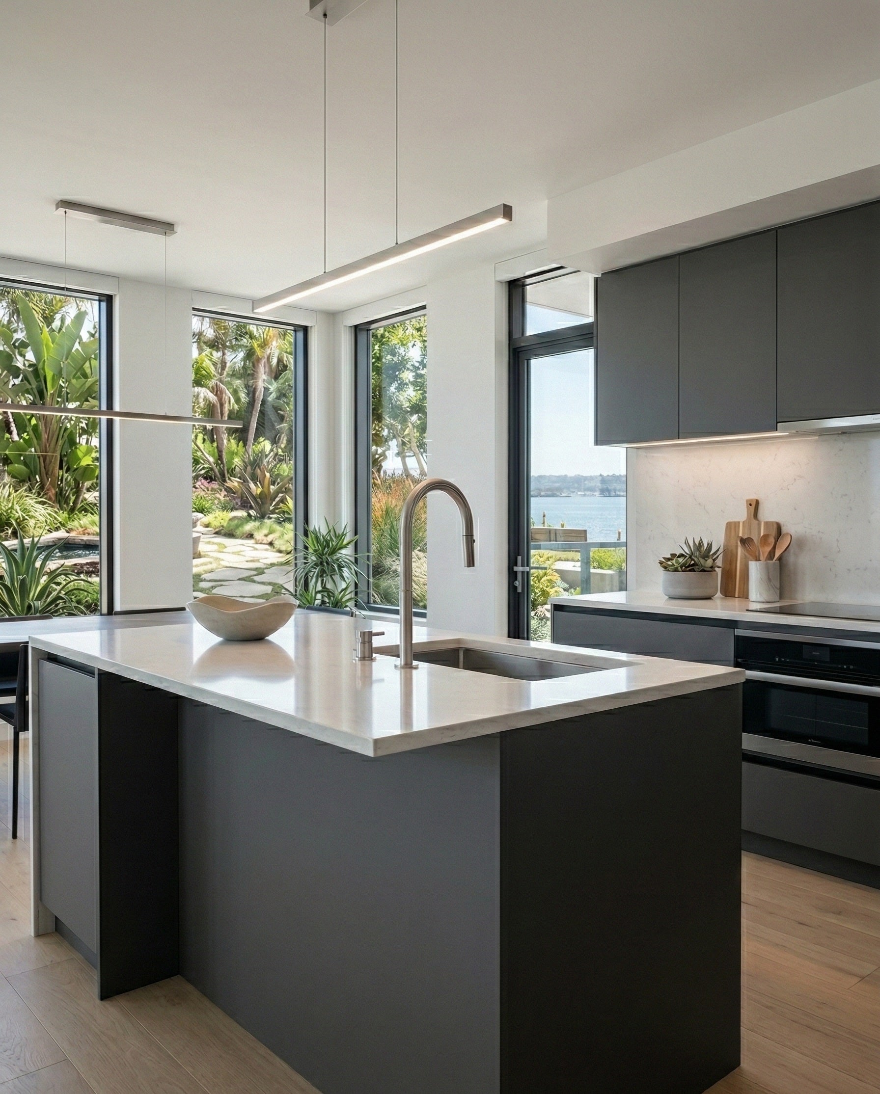CAMILLA SERIES – KITCHEN FAUCET, A SLEEK PULL DOWN FORM WITH A SEPARATE VALVE.