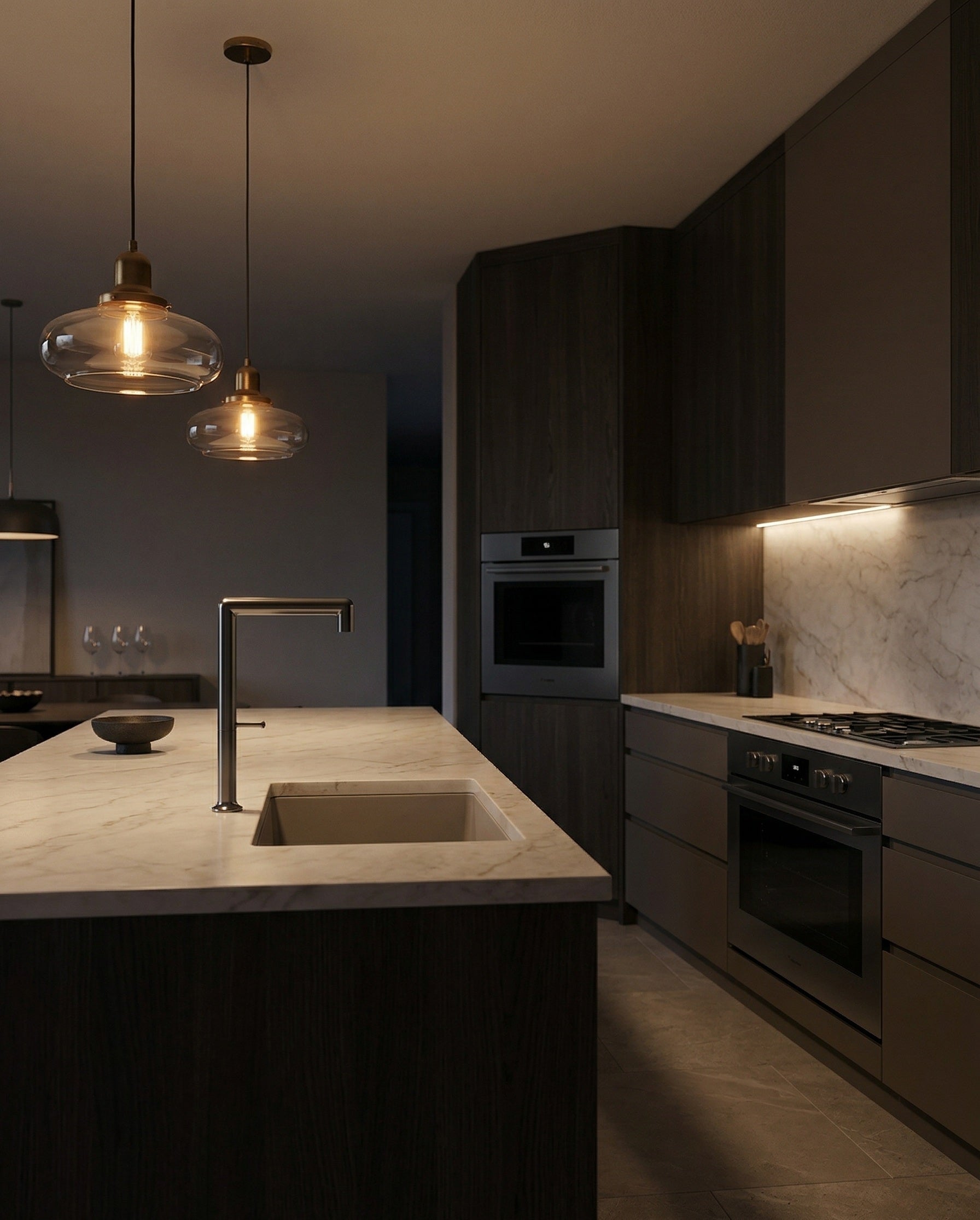CAMILLA SERIES – KITCHEN FAUCET, A LINEAR FIXED SPOUT WITH A STRONG ARCHITECTURAL STANCE.