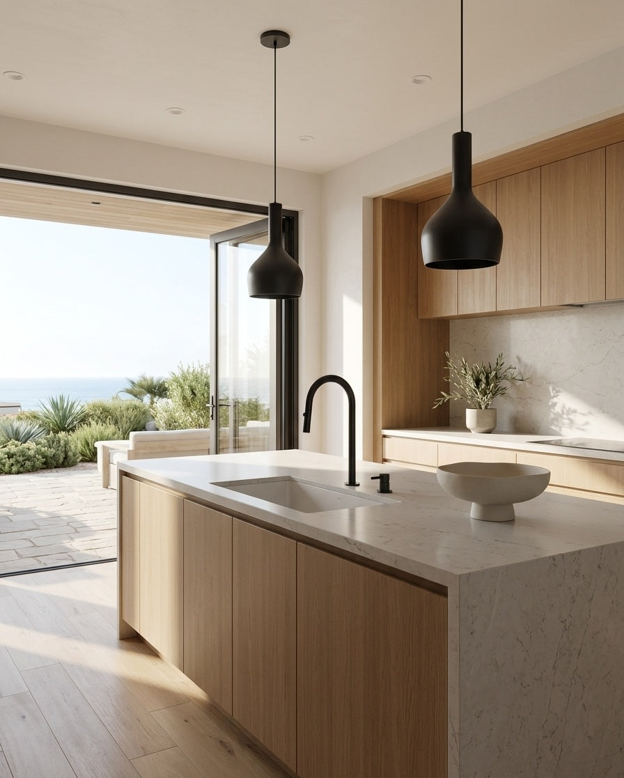 CAMILLA SERIES – KITCHEN FAUCET, A SLEEK PULL DOWN FORM WITH A SEPARATE VALVE.