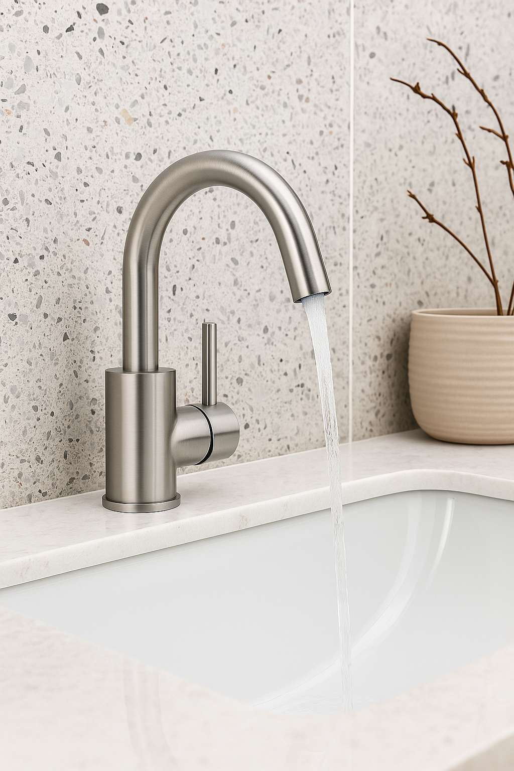 Lucia Modern Bathroom Faucet - Sleek, Safe, and Built to Last