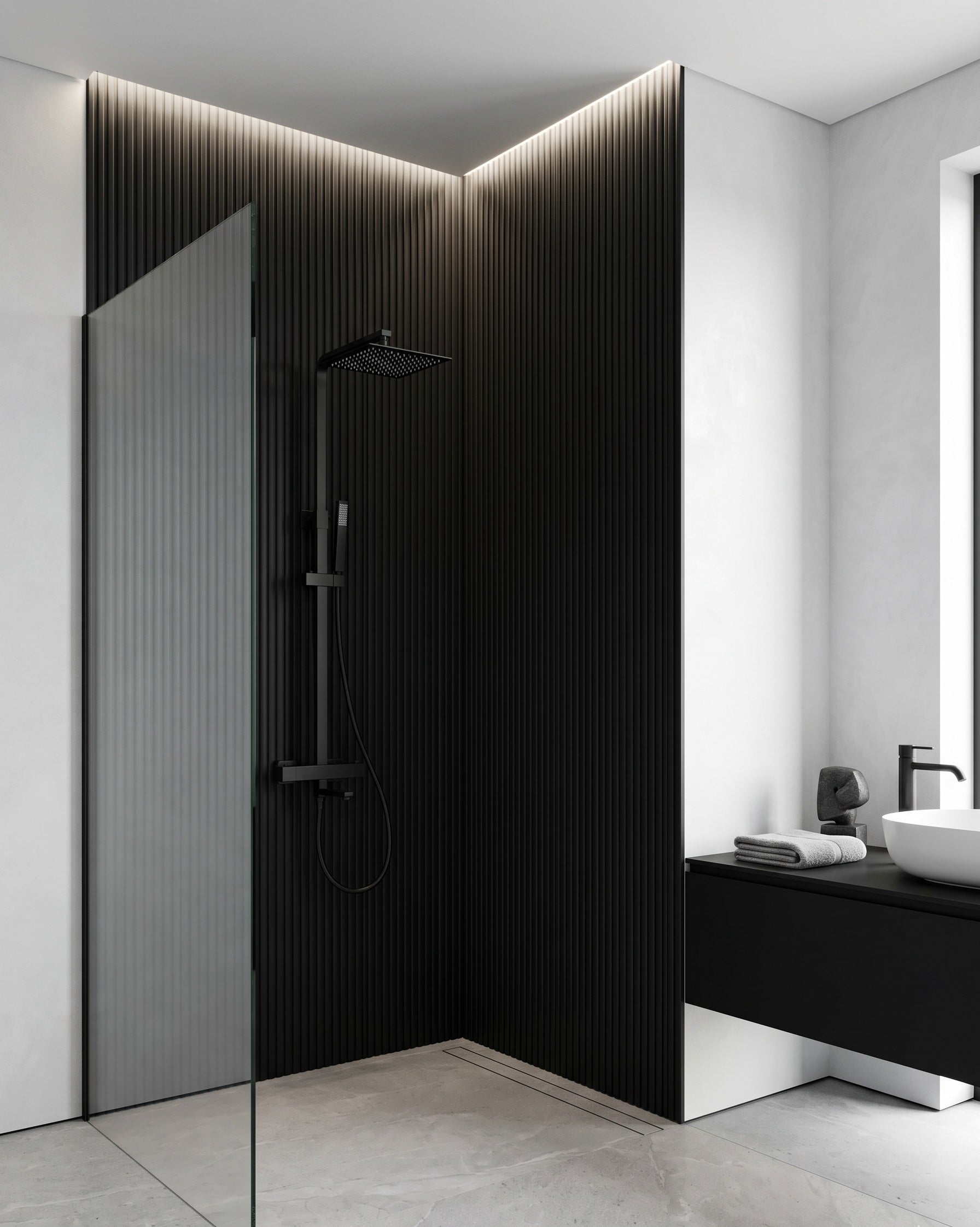 FRANCESCA SERIES – SHOWER SET WITH HAND SPRAYER AND SPOUT, CLEAN GEOMETRY WITH REFINED DAILY USE