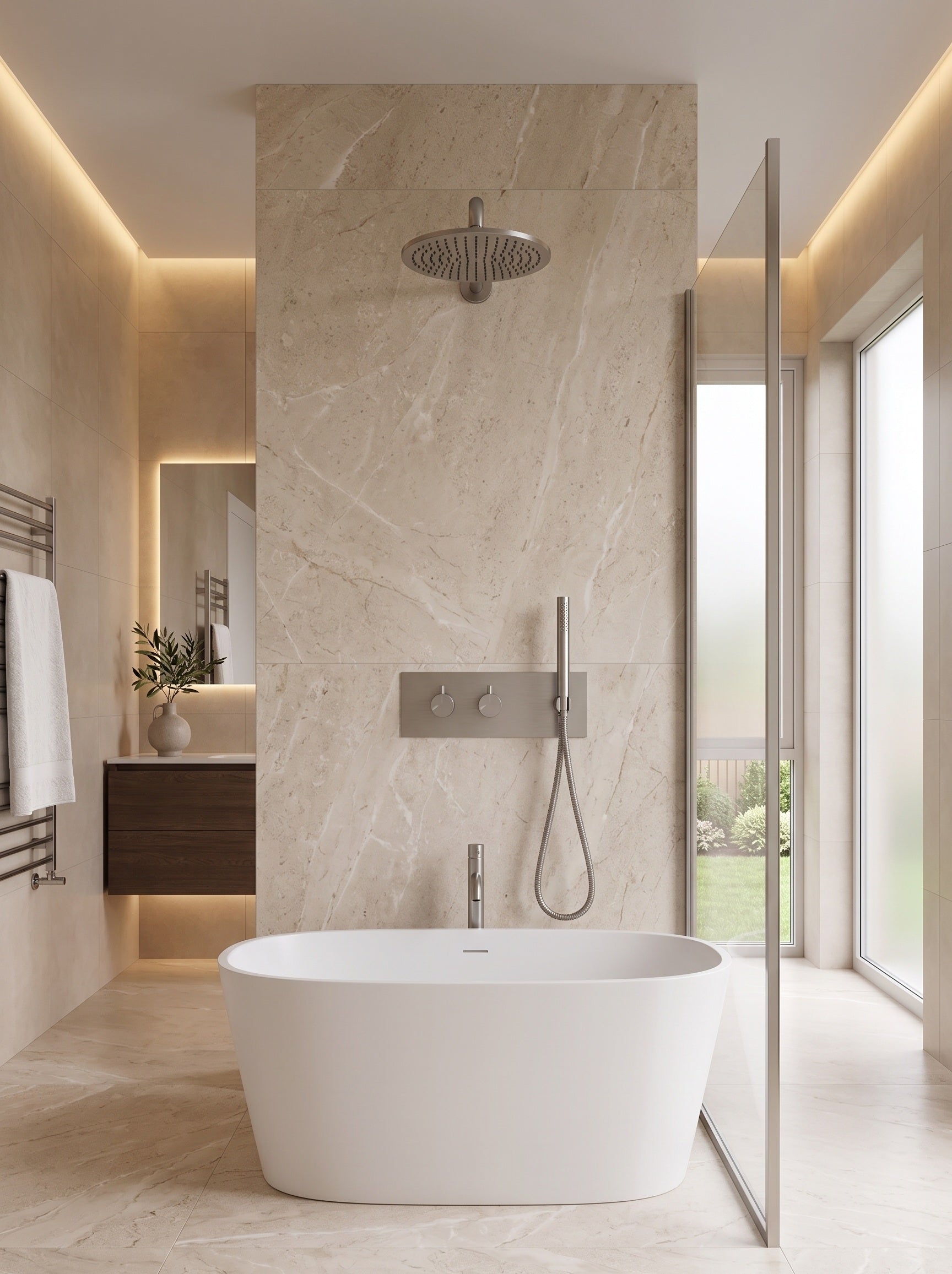 GIADA SERIES – SHOWER HEAD AND HAND SPRAYER SET, A REFINED PAIRING THAT BRINGS DEPTH AND EASE TO THE SHOWER.
