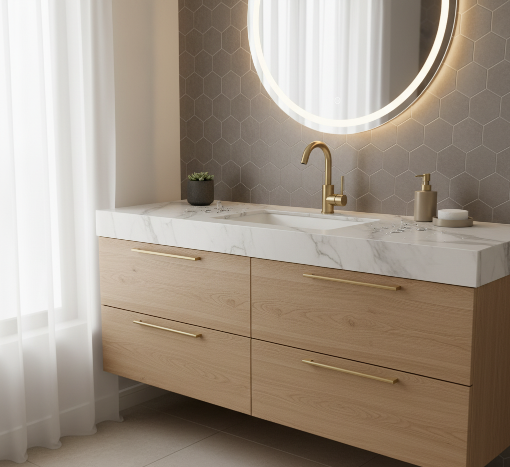 YC-8230 Modern Bathroom Faucet - Sleek, Safe, and Built to Last