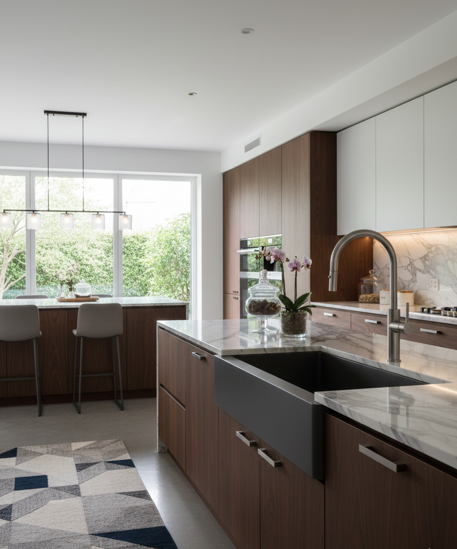 YC-83002 Modern Square Kitchen Faucet