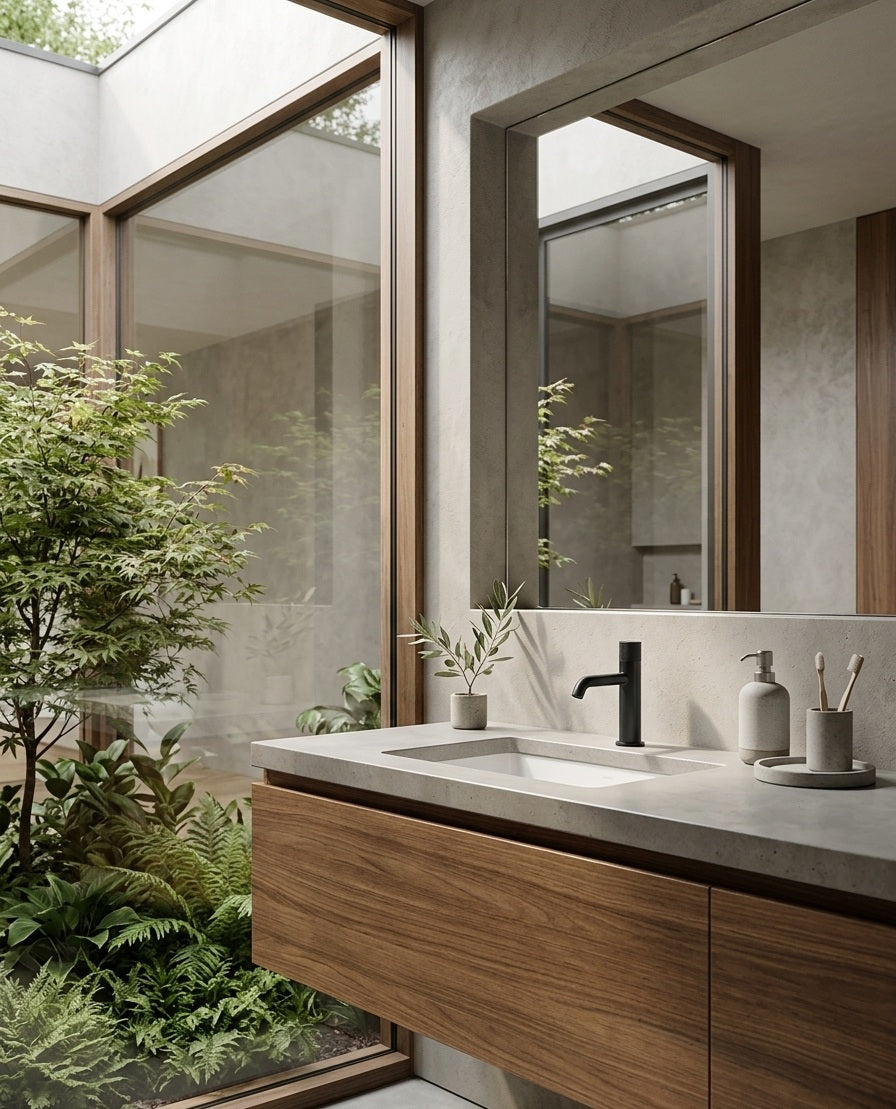 ALESSIA SERIES – BATHROOM FAUCET WITH TEXTURED DETAIL, REFINED PROPORTIONS AND DISTINCTIVE MODERN LOOK