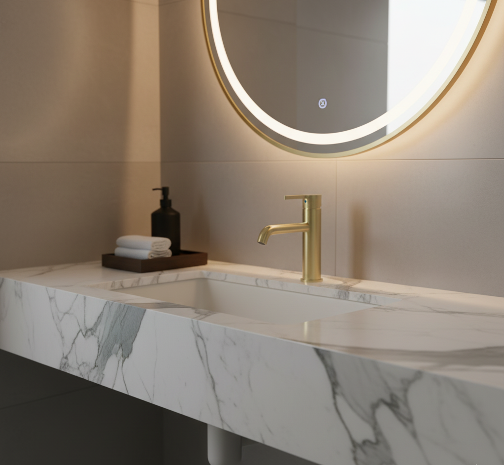 ISABELLA SERIES – BATHROOM FAUCET, A POISED SILHOUETTE THAT BLENDS STRENGTH WITH QUIET REFINEMENT.