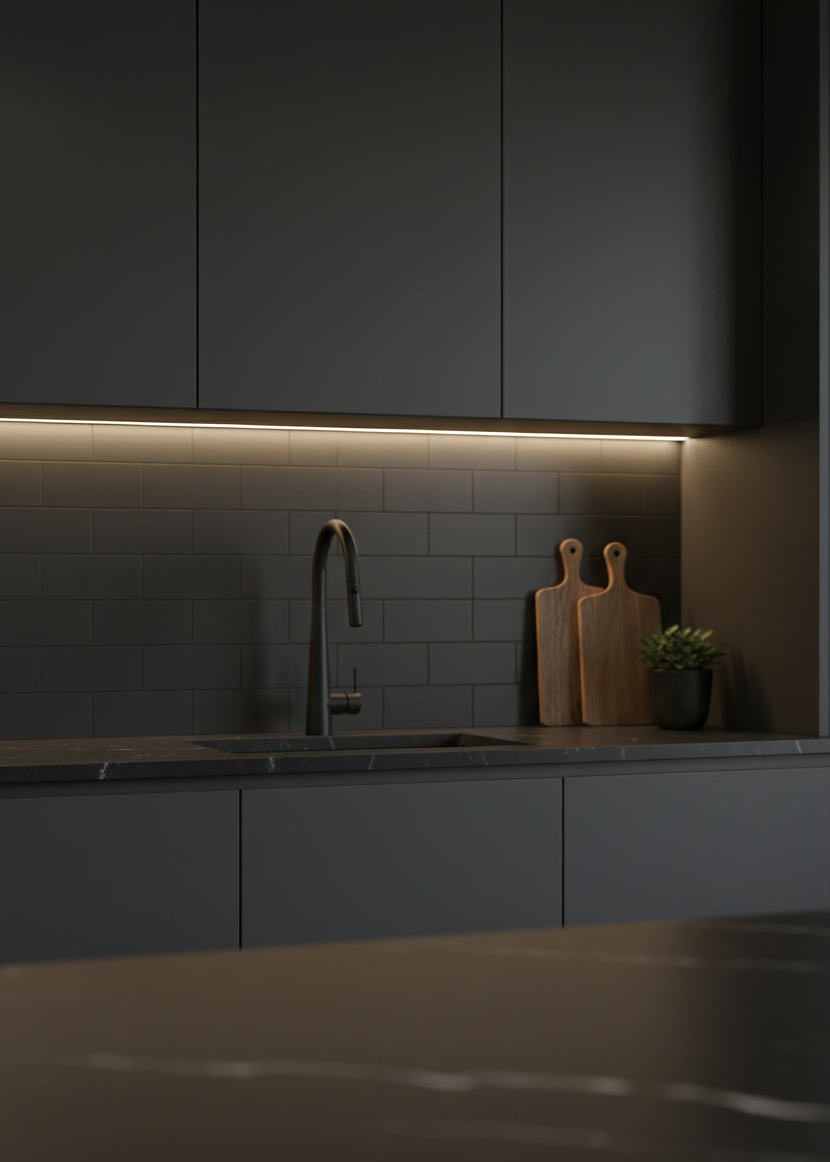 CATERINA SERIES – KITCHEN FAUCET, A REFINED PULL DOWN DESIGN WITH A TWO TONE HANDLE.