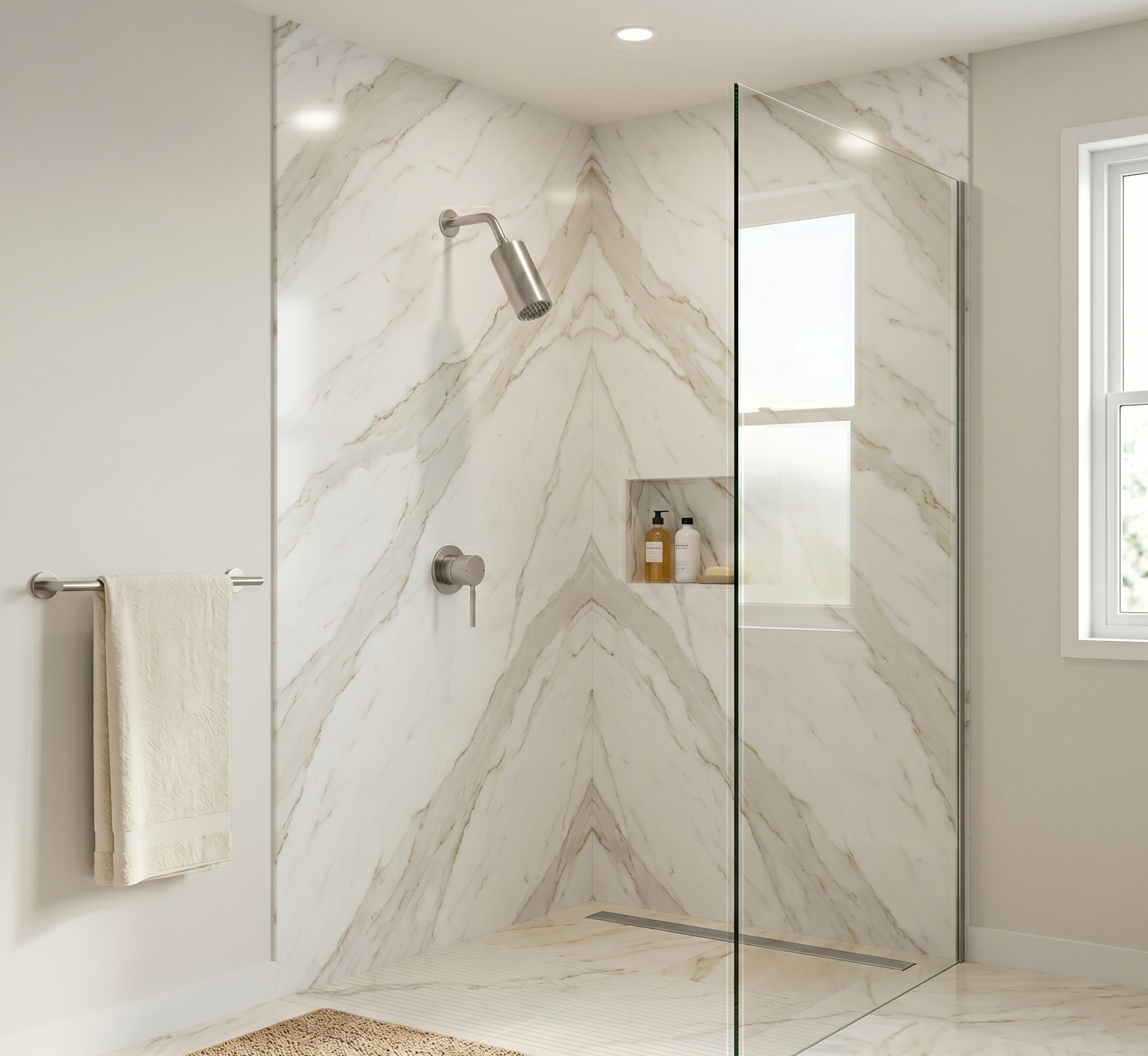 ISABELLA SERIES – SHOWER HEAD AND MIXER, A FOCUSED WALL MOUNTED SET BUILT FOR PRECISE, INTENTIONAL FLOW.