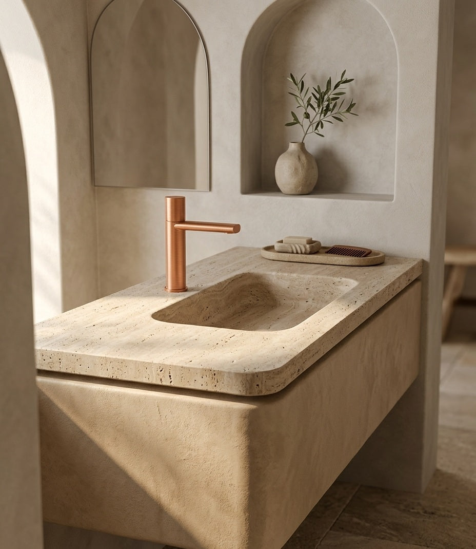 LIVIA SERIES – BATHROOM FAUCET WITH CYLINDRICAL BODY AND STRAIGHT SPOUT FOR CLEAN DESIGN