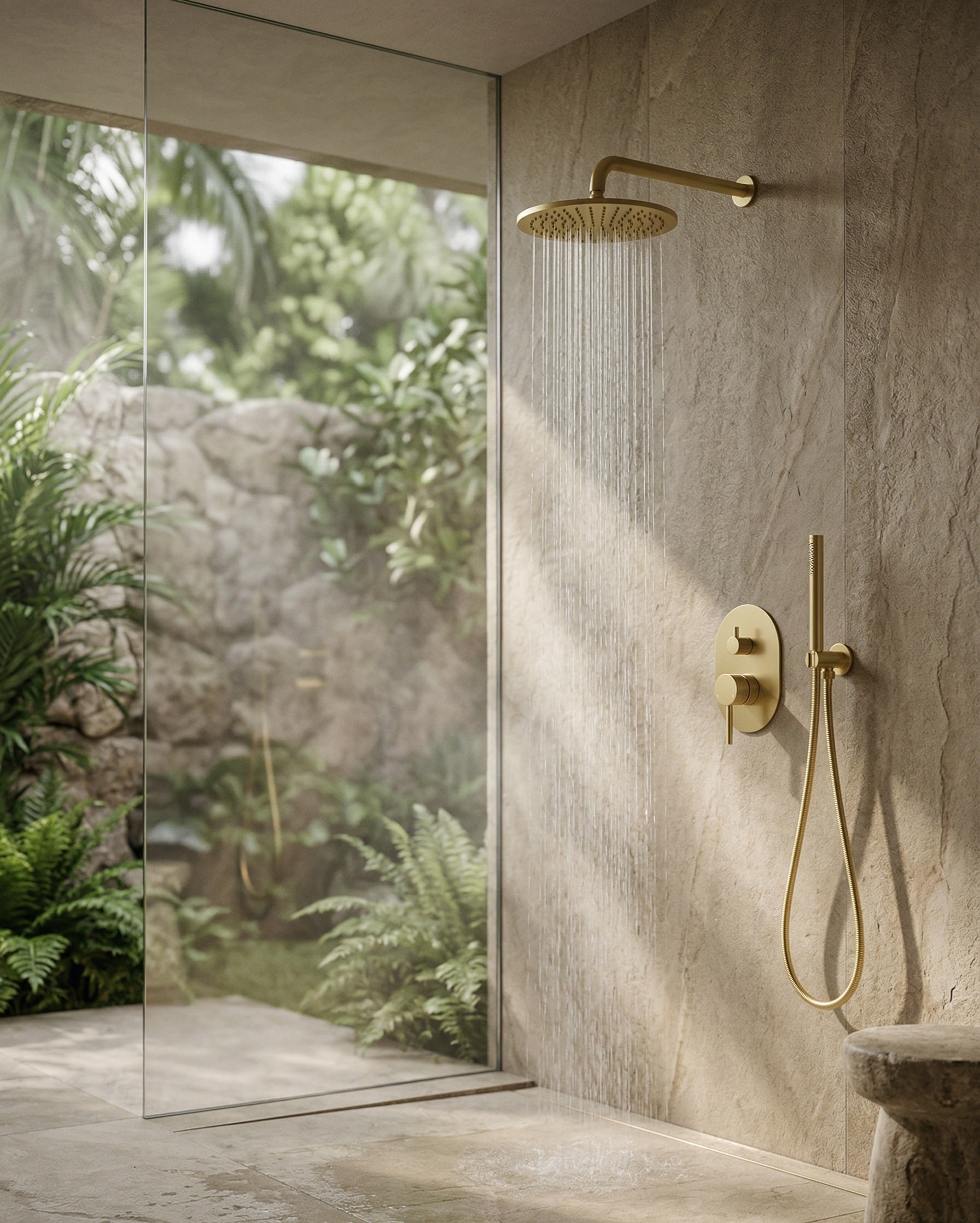 GIADA SERIES – SHOWER HEAD AND HAND SPRAYER SET, A BALANCED DESIGN FOR EFFORTLESS CONTROL.