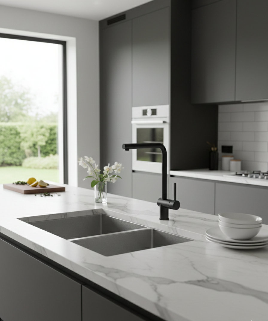 YC-B-TJP008 Premium Kitchen Faucet – Modern Square Design