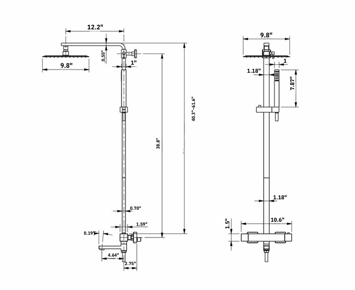 YC-8022 Contemporary Shower Set